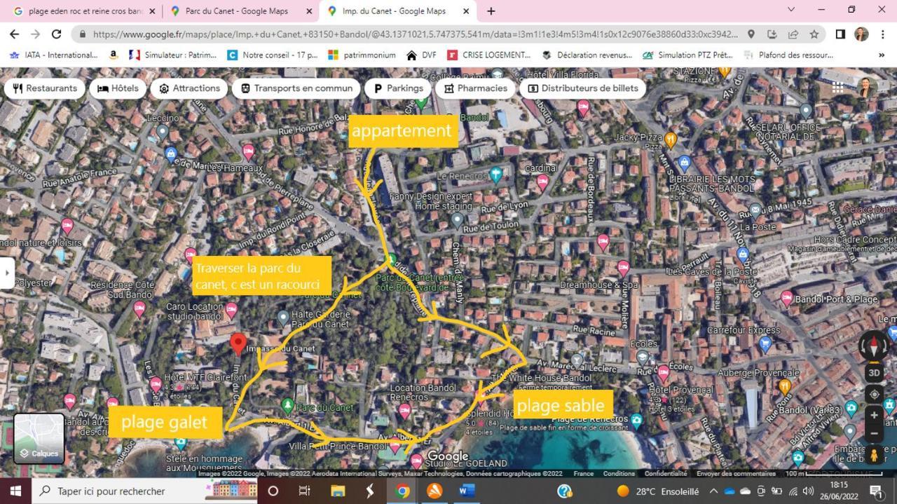 باندول T2 30 M2 Avec Jardin Proche Des Plages المظهر الخارجي الصورة